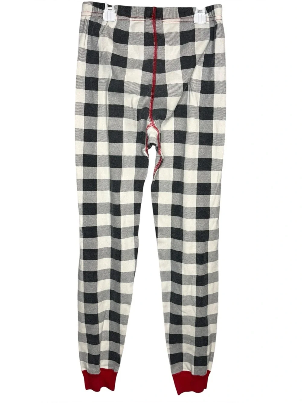 Hanna Andersson pajama set Black White Buffalo Plaid kids size 12 organic cotton